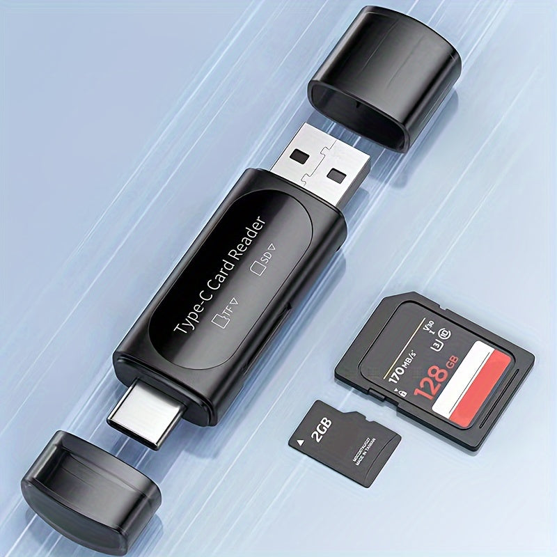 usb card reader 4in1 type c usb a hc card adapter dual