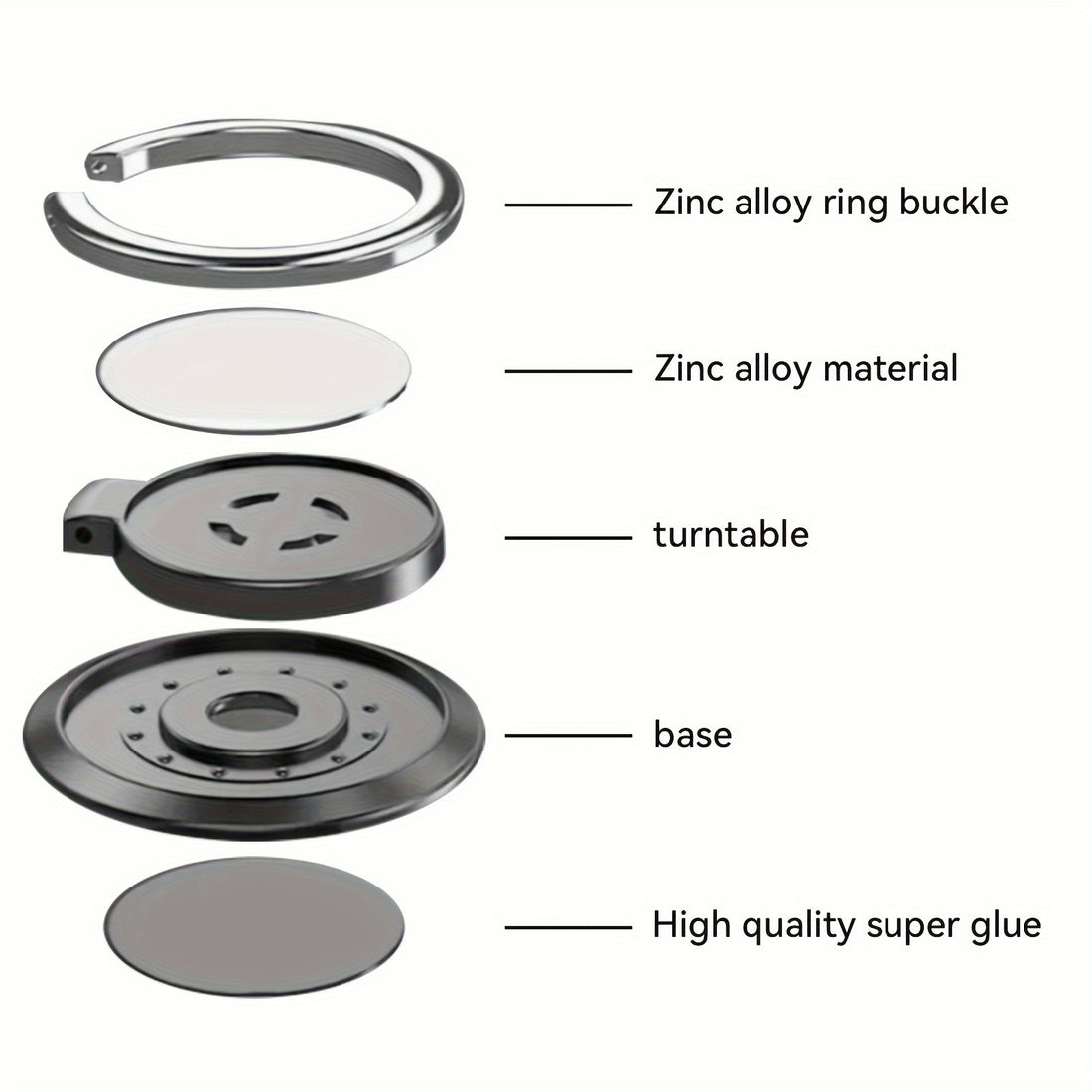 universal finger ring holder stand degree rotating