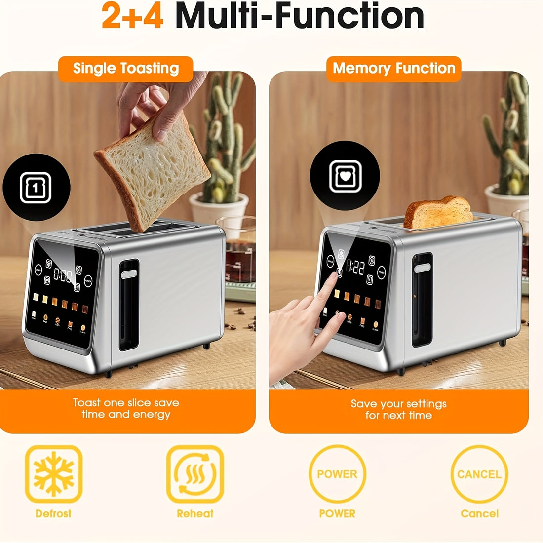 toaster 2 stainless steel