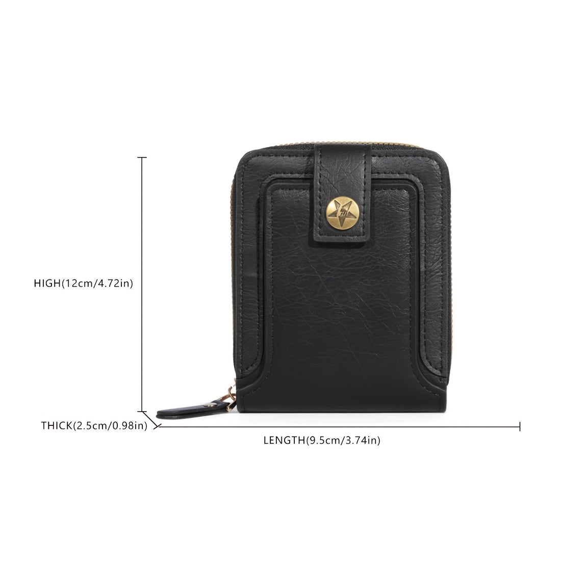 mens zipper wallet retro short length cross border hot item