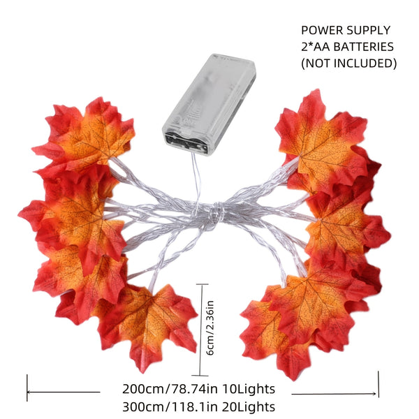 1 pack led battery powered maple leaf fairy indoor