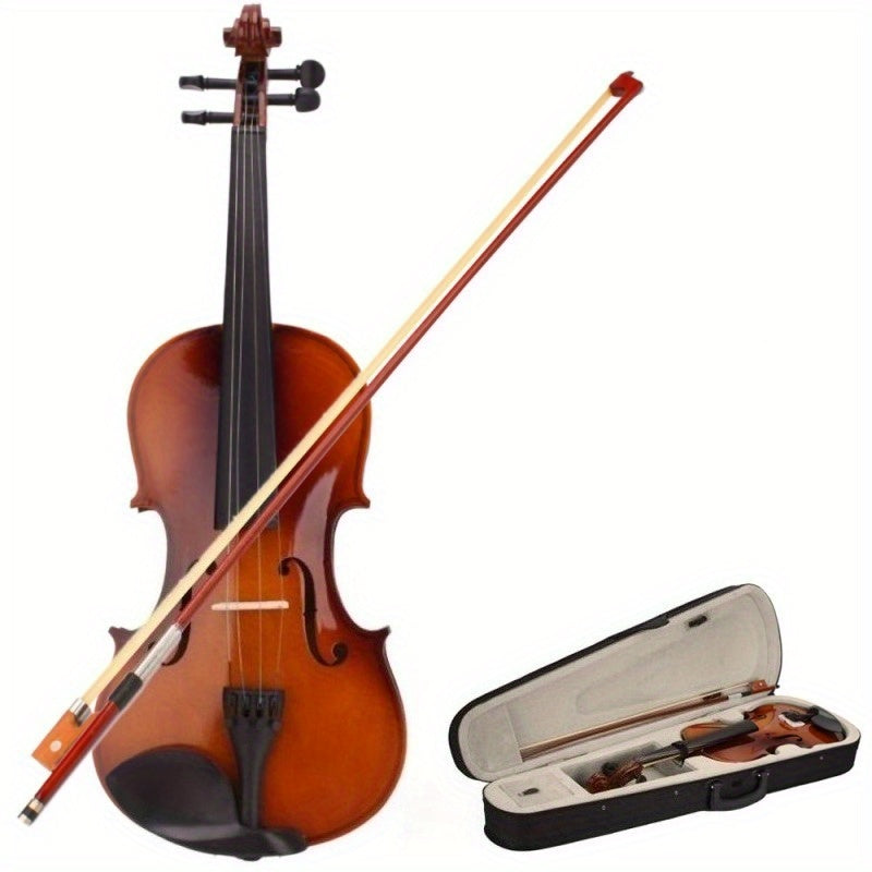 new 4 violin case bow natural temu
