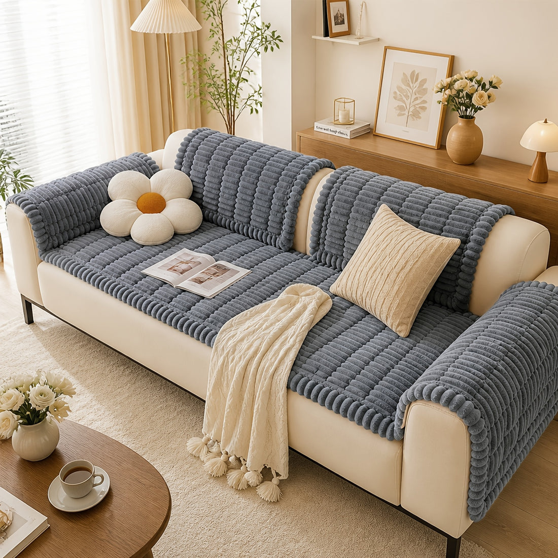 1 quilted thick sofa cushion bohemian style removable