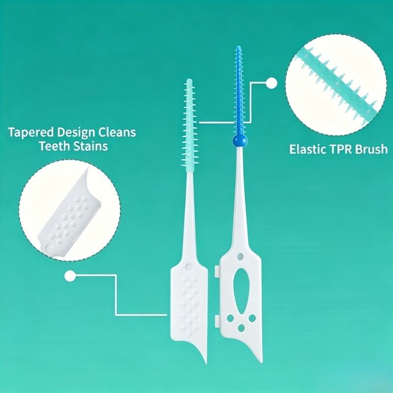 100 packs stylish mini floss brush mint floss stick
