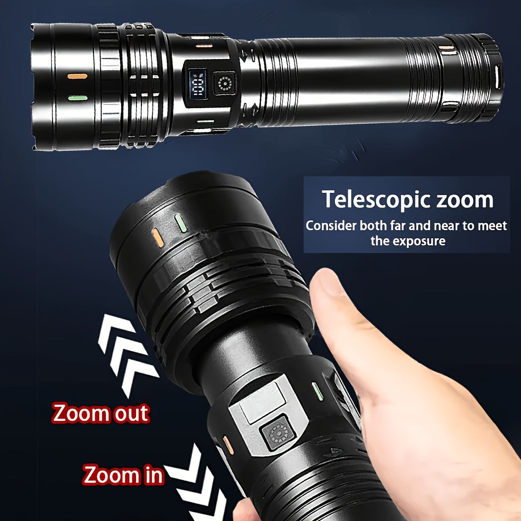 high power led flashlight features bright adjustable