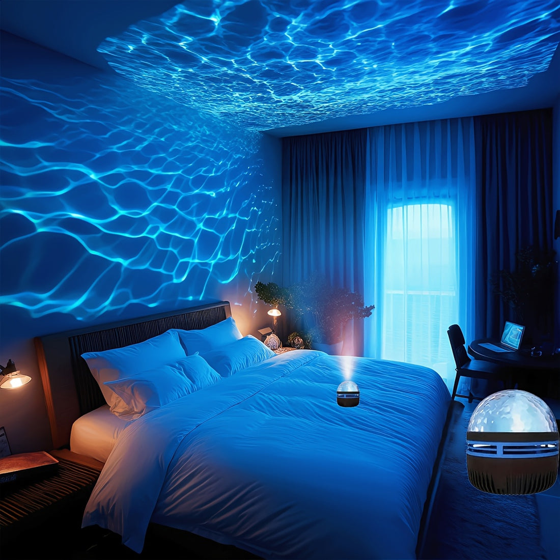 usb powered water lamp rgb color changing