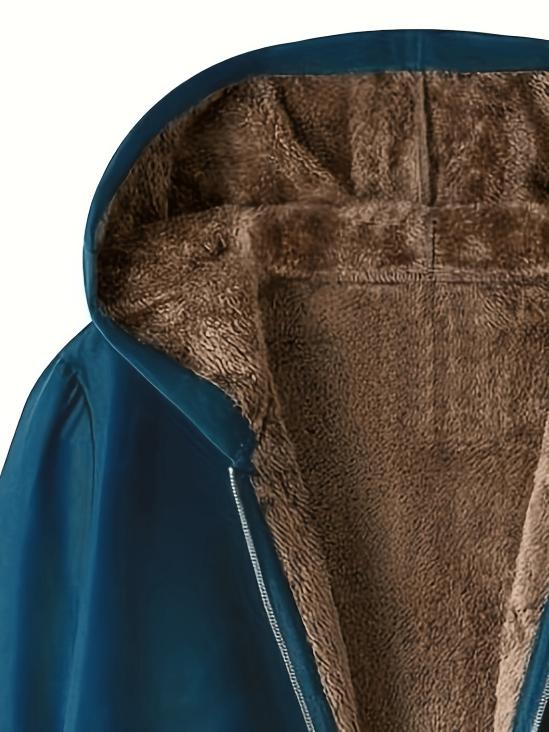 solid color thermal lined hooded jacket autumn