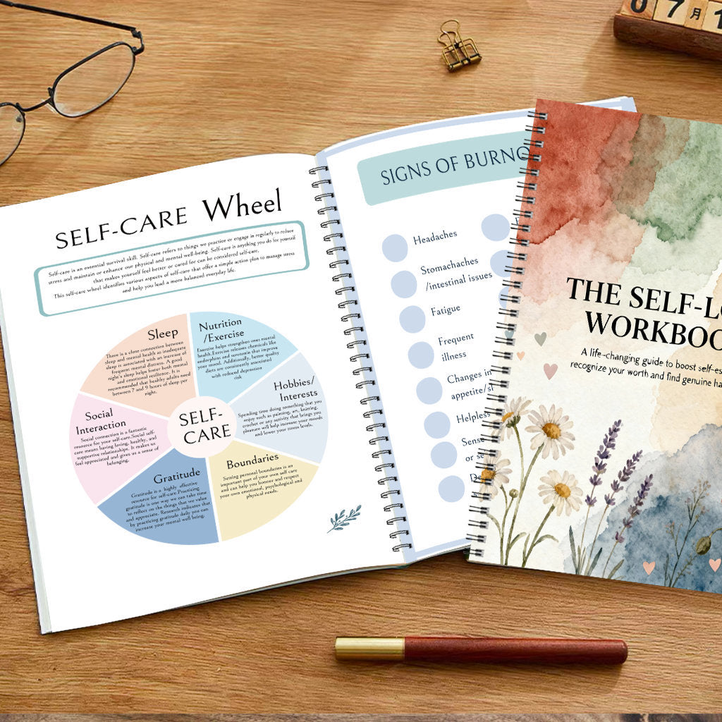 watercolor heart cover self care workbook 70