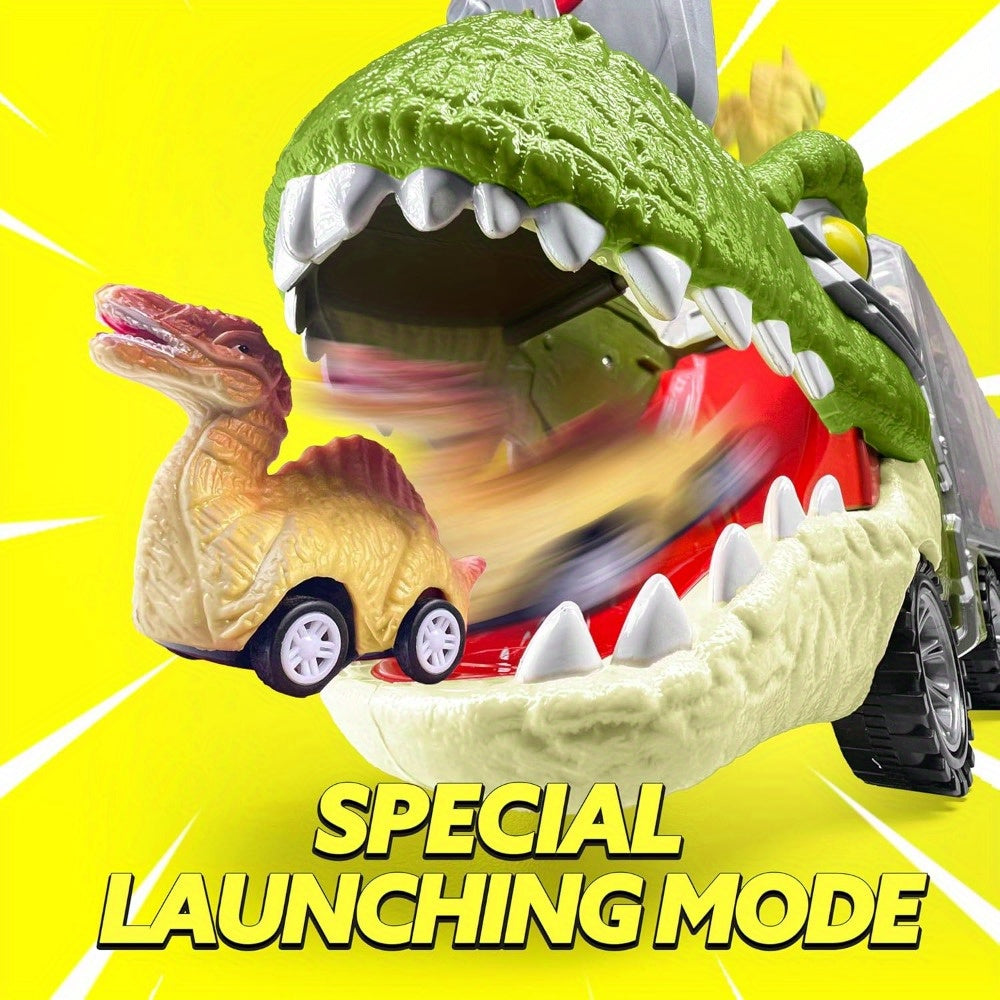 13 packs dinosaur truck toys kids transport