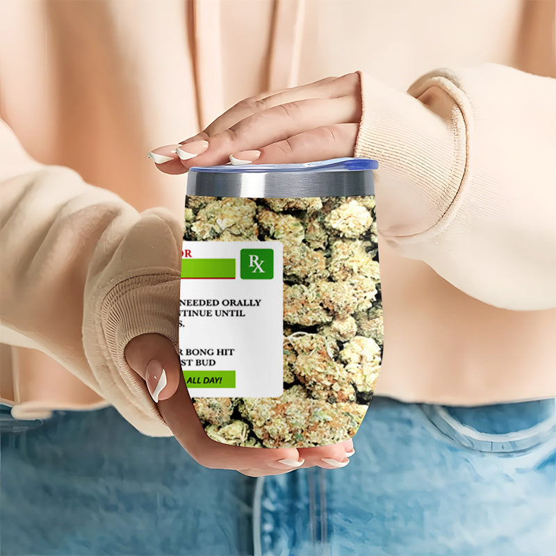 1 12oz themed prescription label double wall vacuum