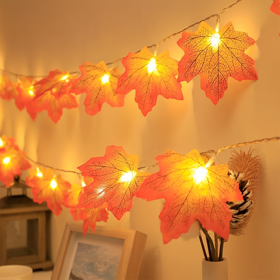 1 pack led battery powered maple leaf fairy indoor