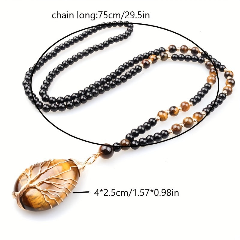 natural tigers necklace women men