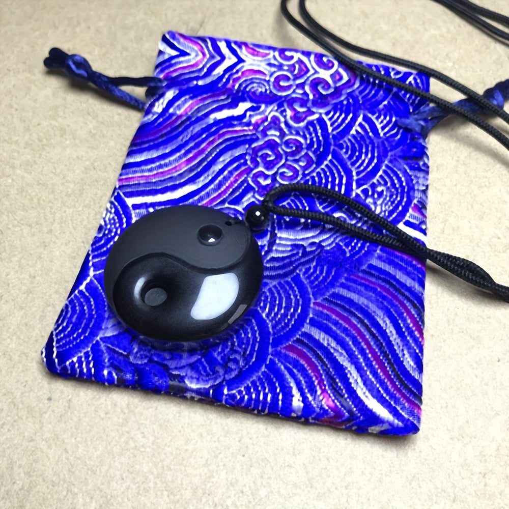 obsidian yin yang bagua pendant | temu Temu