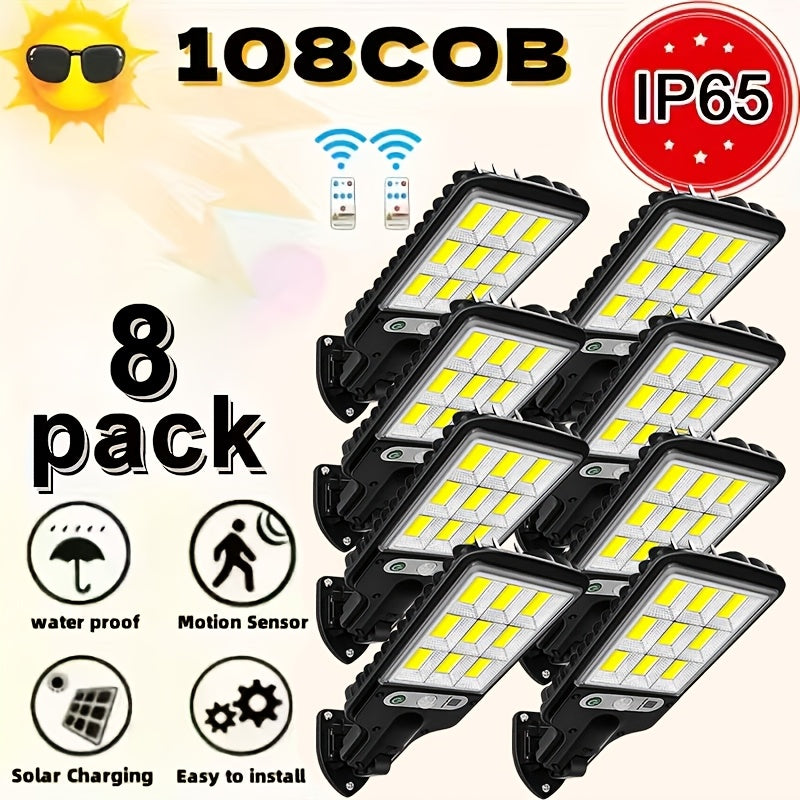 solar powered street light 8 6 4 2pcs sensor