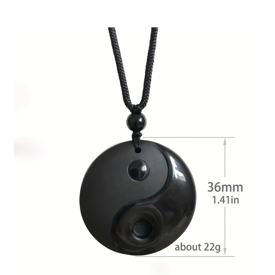 obsidian yin yang bagua pendant | temu Temu