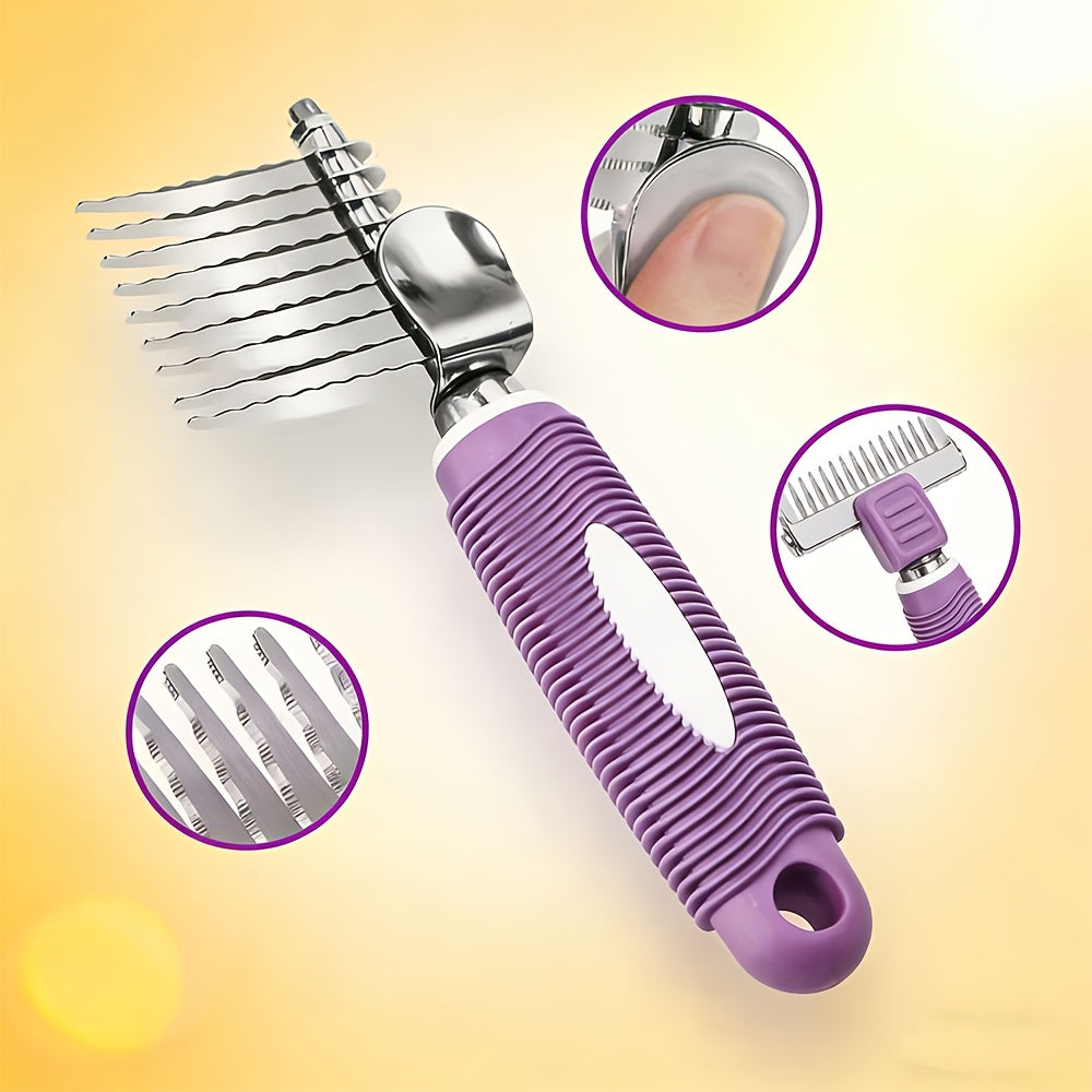 dematting comb dogs cats pet grooming brush rounded