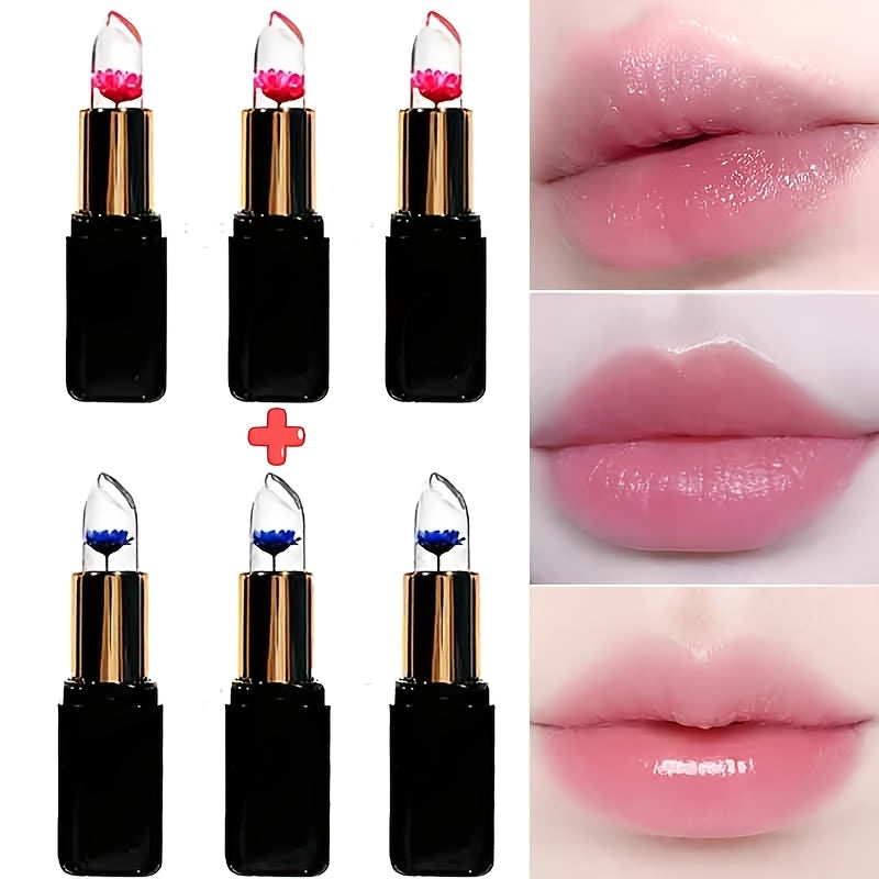 warm changing lip gloss 6pcs total lip gel set