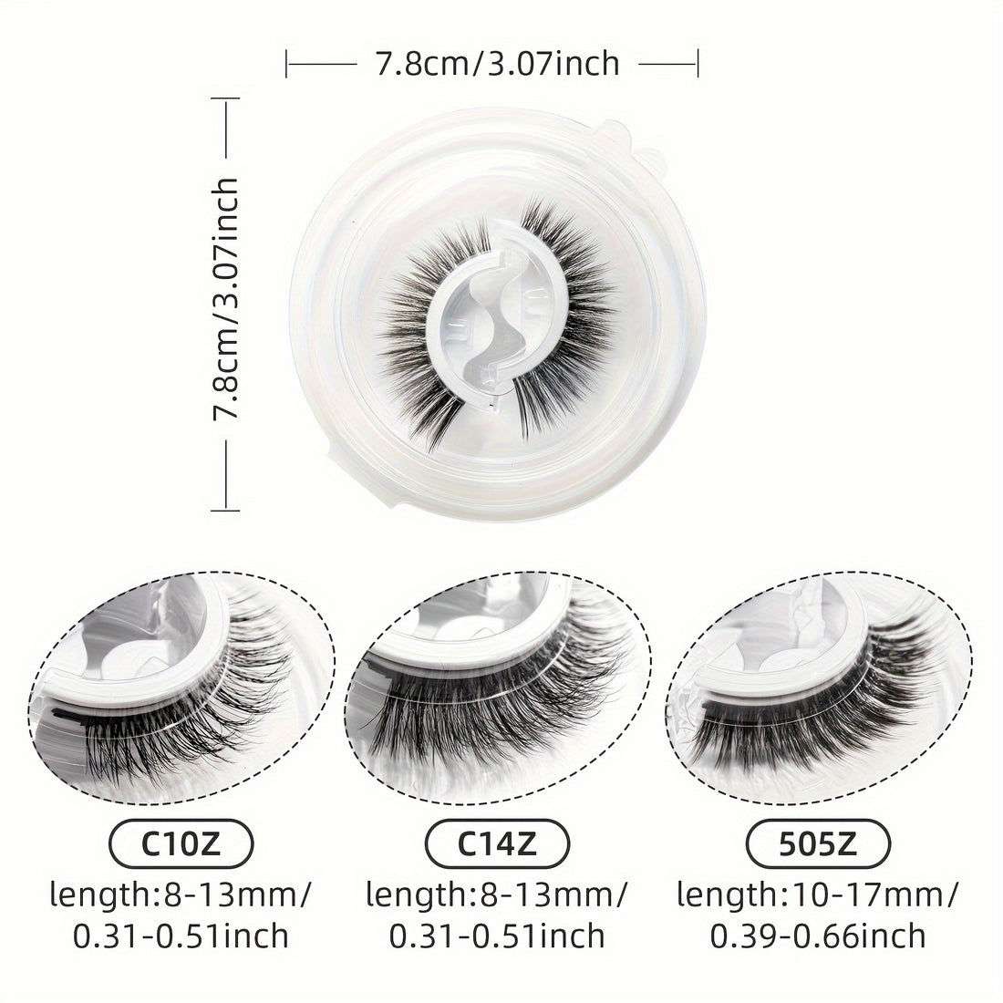 self false eyelashes 3 pairs set pre reusable