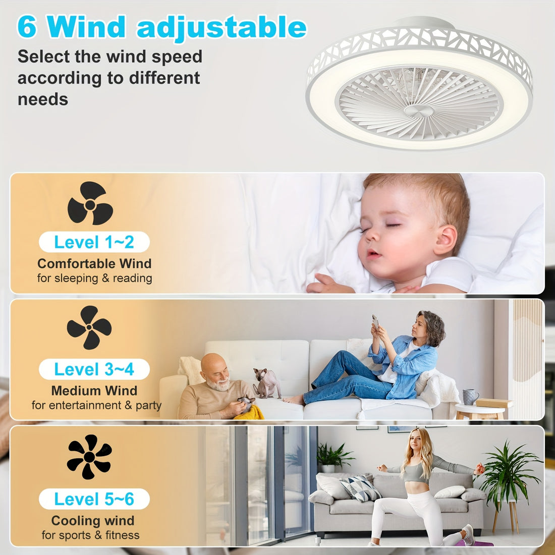 19 modern low profile ceiling fan 6 reversible