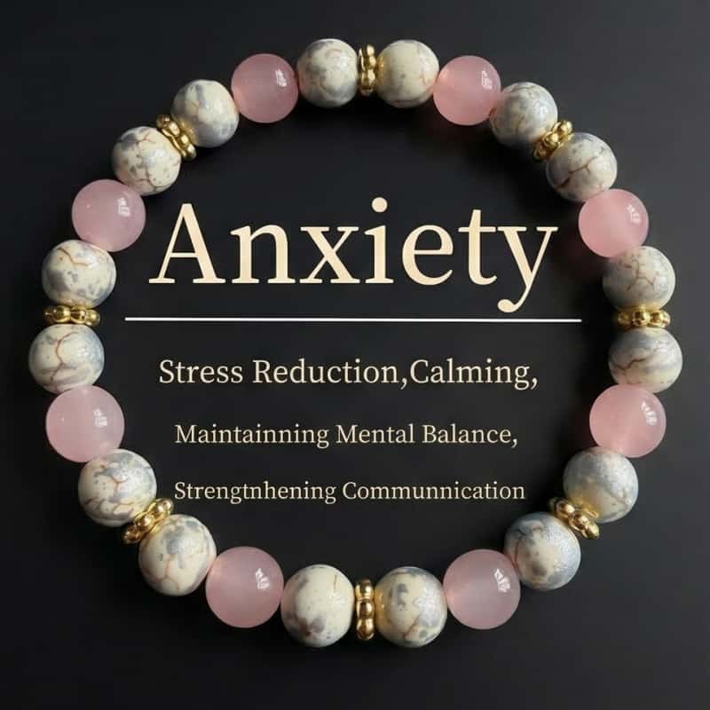 anxiety pink white contrast natural quartz womens
