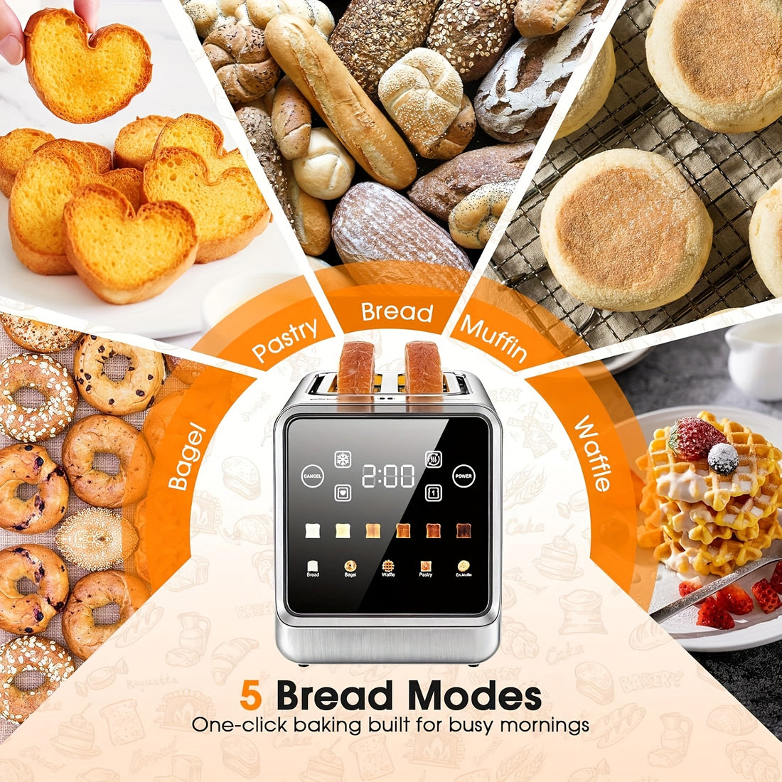 toaster 2 stainless steel