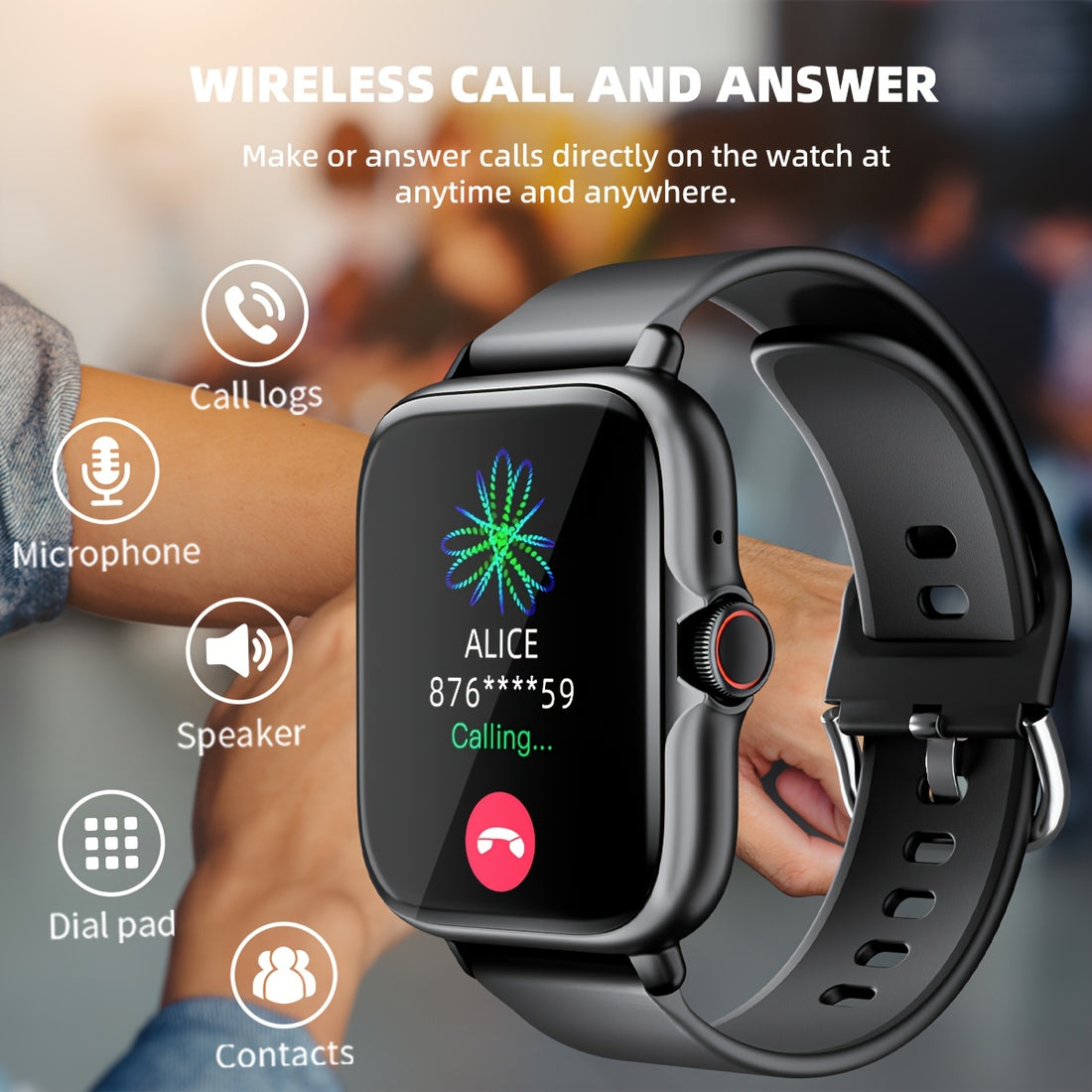 smart watch 1 83 full display message answer