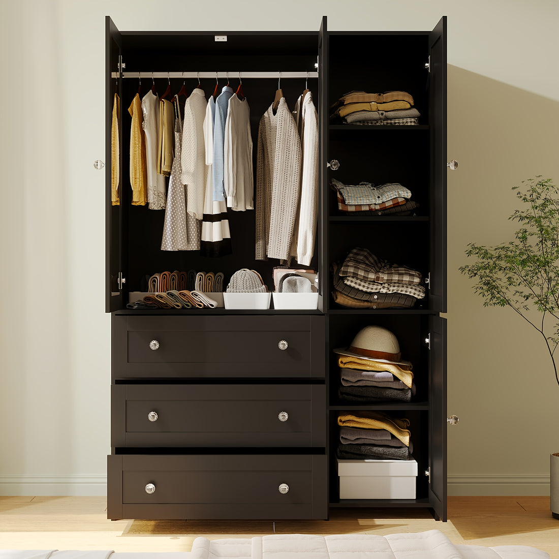 47 63 large modern wardrobe closet mirror door
