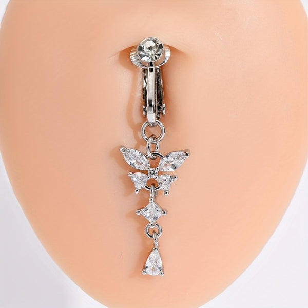 womens tassel fashion belly button clip no