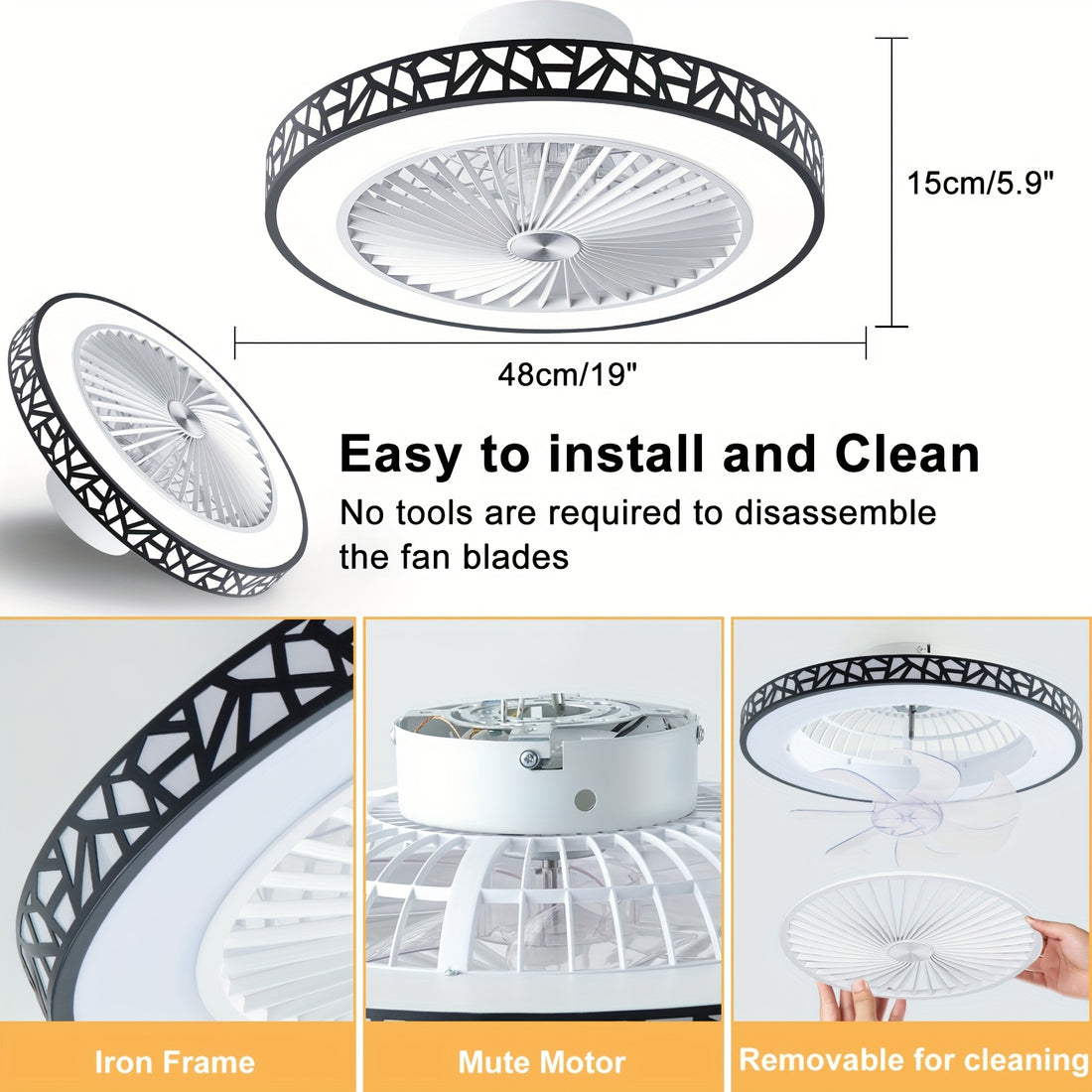 19 modern low profile ceiling fan 6 reversible