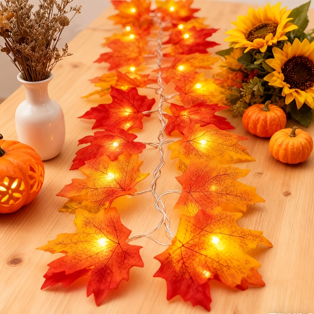 1 pack led battery powered maple leaf fairy indoor
