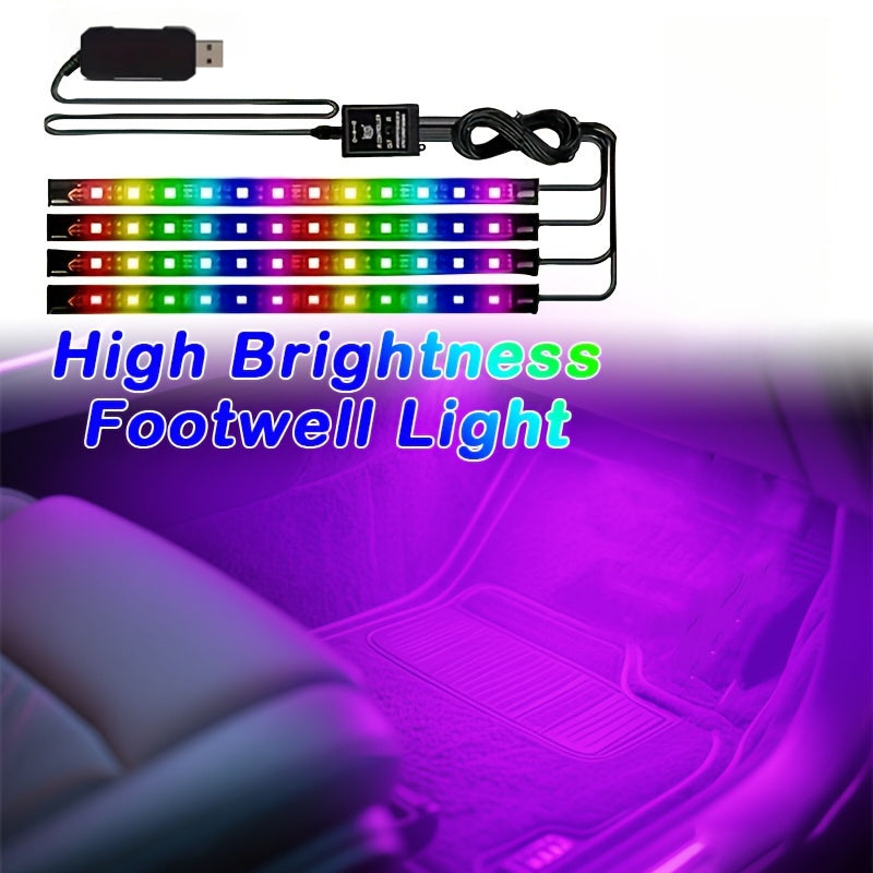 rgb car led light kit multi usb powered diy