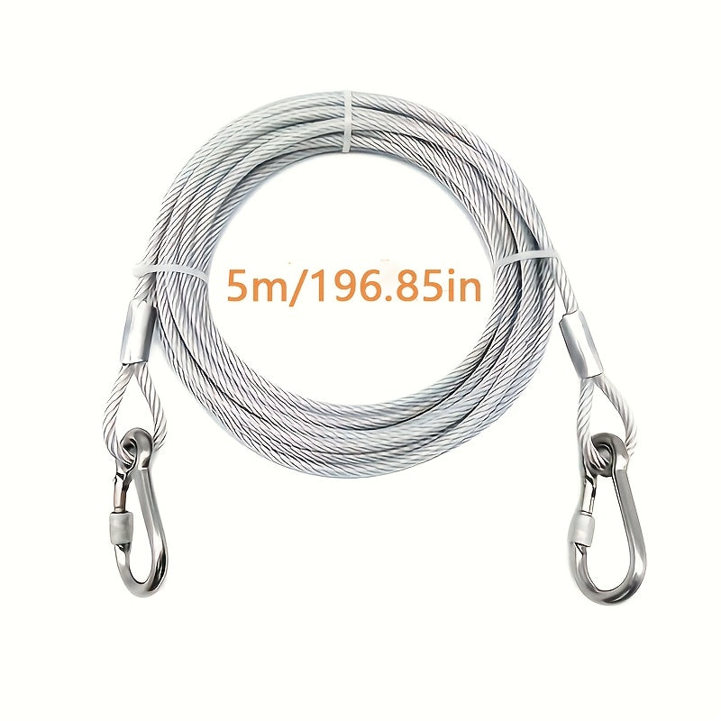 stainless leash features reflective rust proof