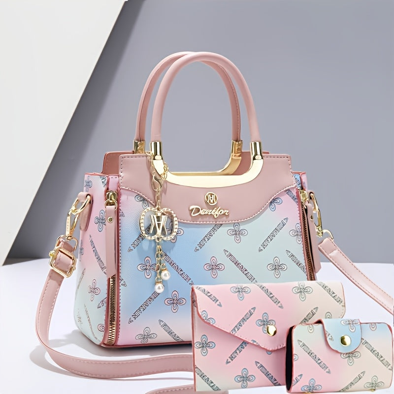 womens 3pcs handbag set fashion bag geometric