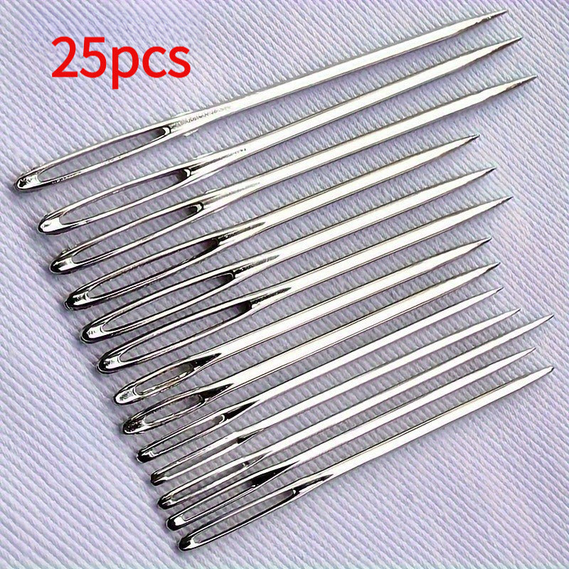 25 large eye hand sewing needles extra large eye