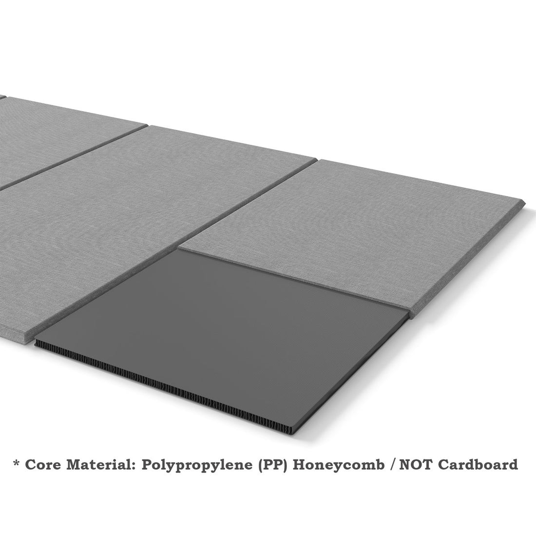 0.3" Split Bunkie Board, Foldable Bed Panels, Low Profile Mattress Bed Support / Slats with Cover