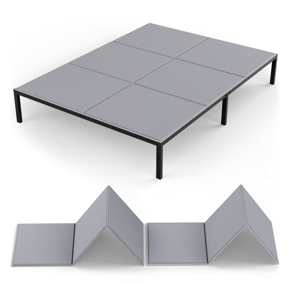 0.4'' Bunkie Board Queen 60X80'' For Bedroom Breathable & Moisture Resistant Foldable Bed Support Panels For Bed Frame Heavy Duty Low Profile Bed Support Board Queen Box Spring Supplement Noise Minimizing