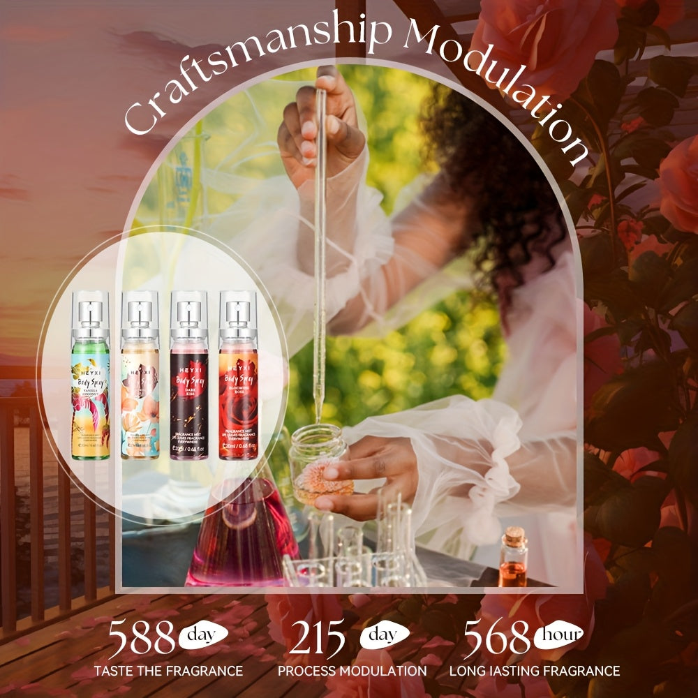 4 kinds scents body fragrance mist floral fragrance