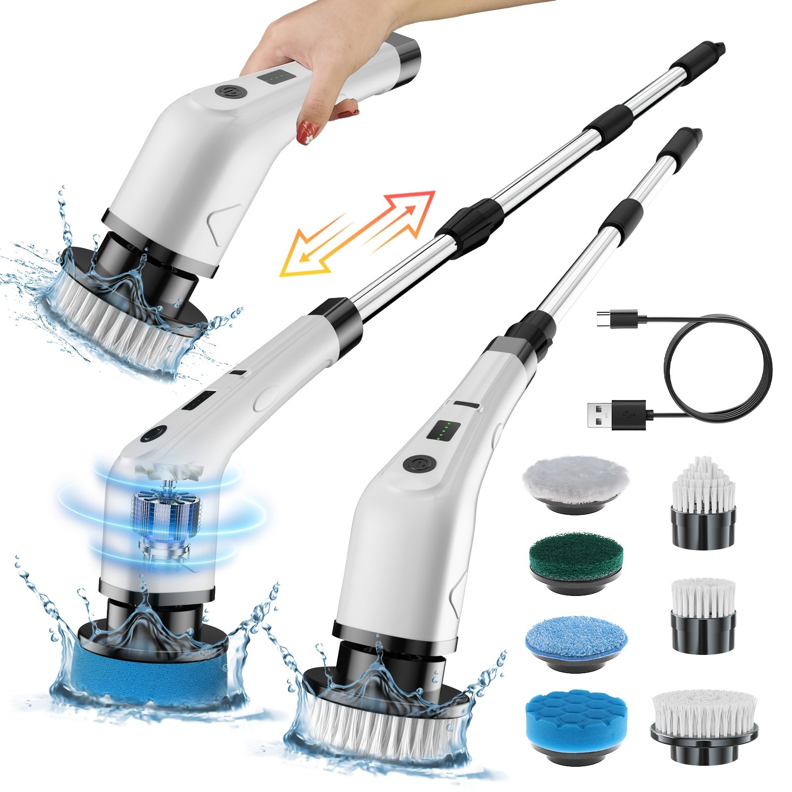 2026 new multifunctional electric cleaning brush telescopic