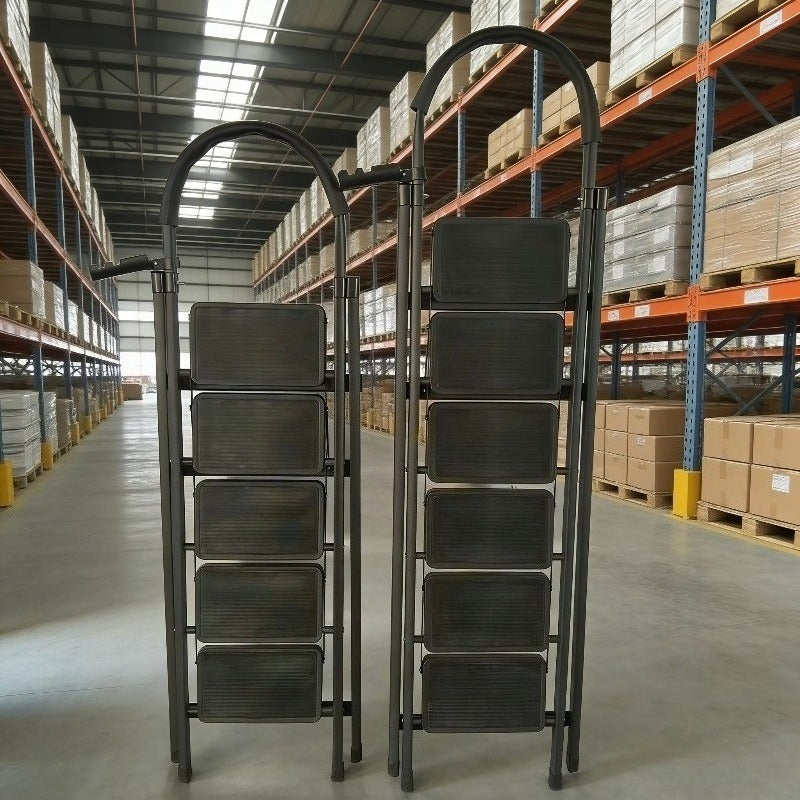 circular armrest industrial ladder black 6 story wide anti