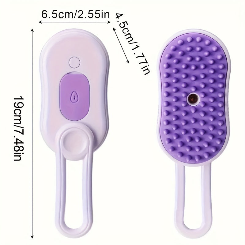 3 in 1 steaming pet brush usb rechargeable foldable