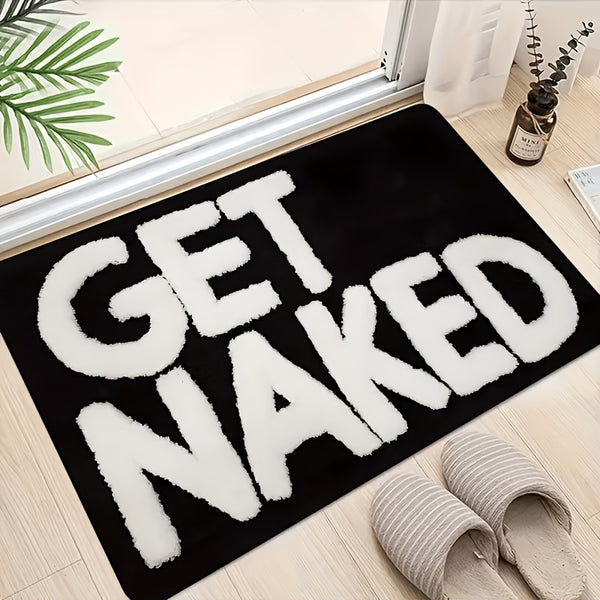 1  bathroom mat printed   text soft durable flannel