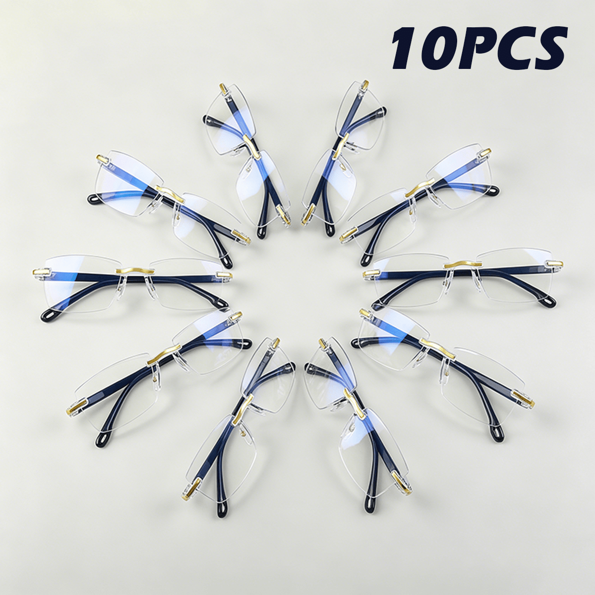 value 10pcs set   glasses luxury diamond cut
