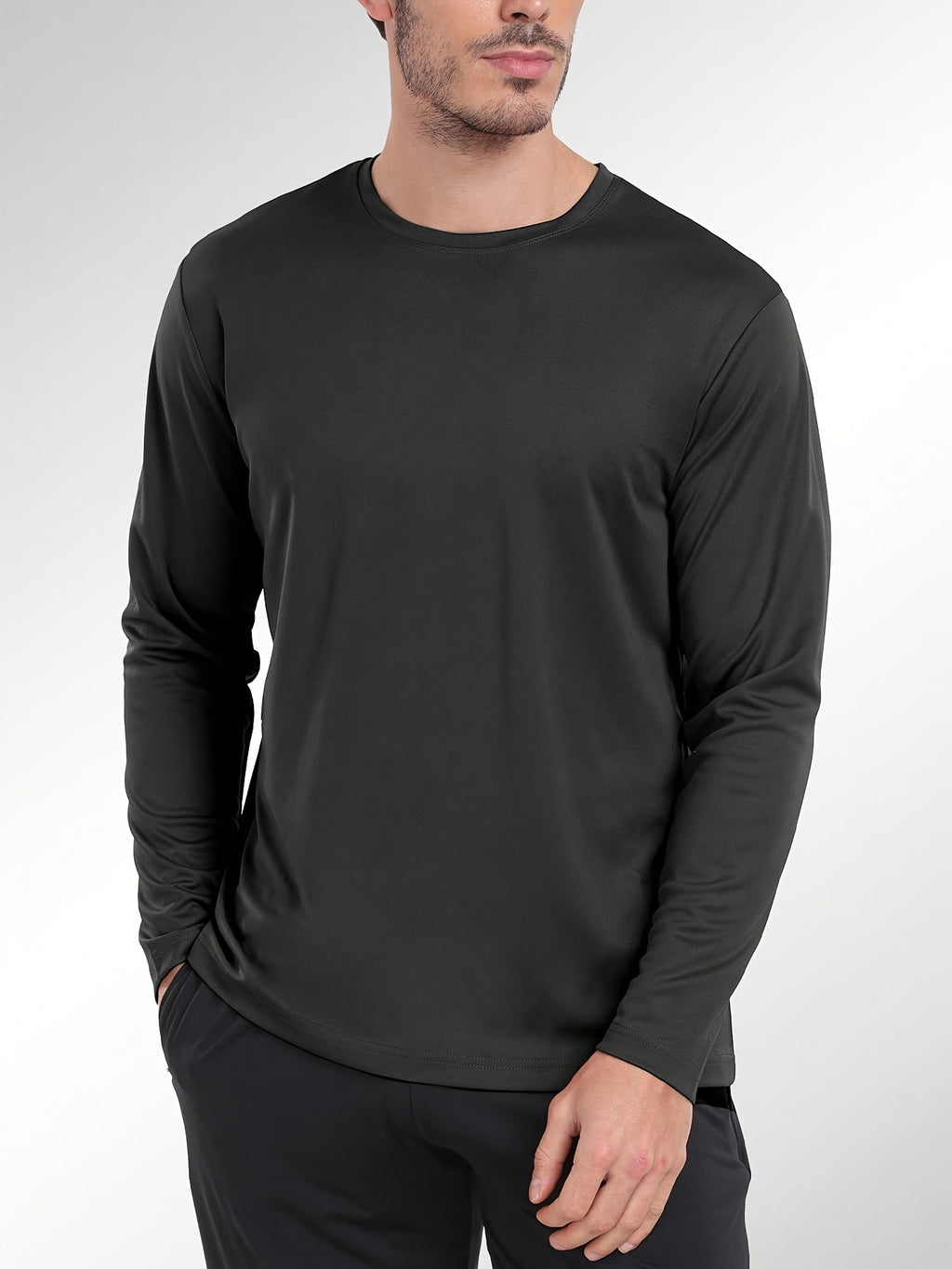 5pcs mens quick drying breathable long sleeve sports t