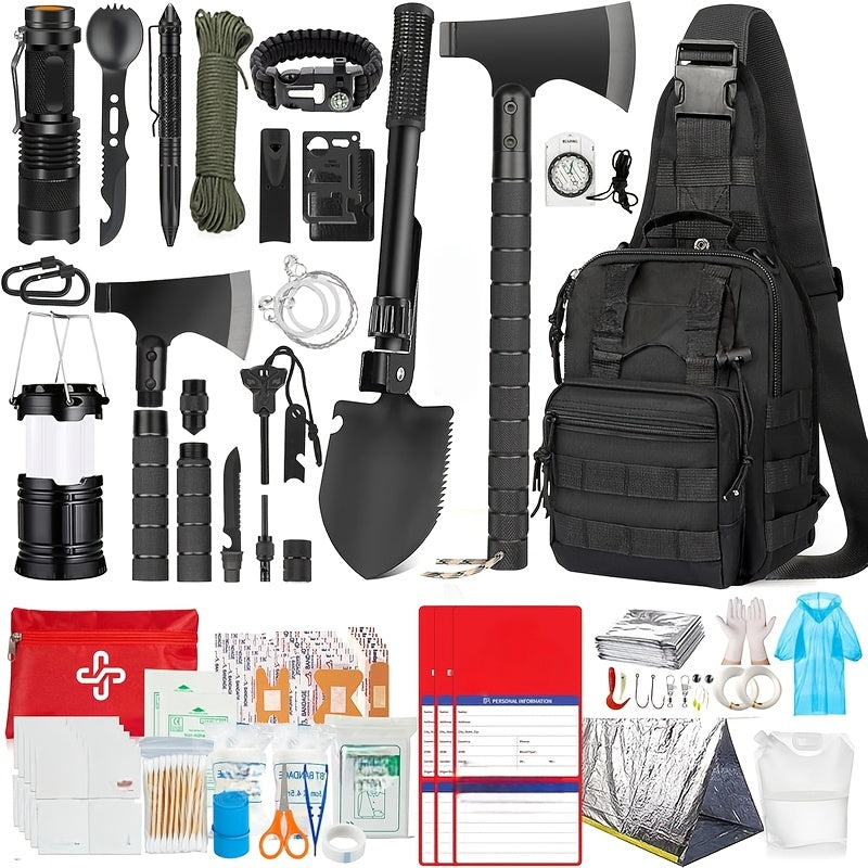 survival gear survival kit 170pcs first aid