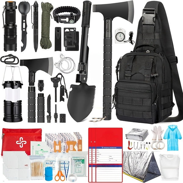 survival gear survival kit 170pcs first aid