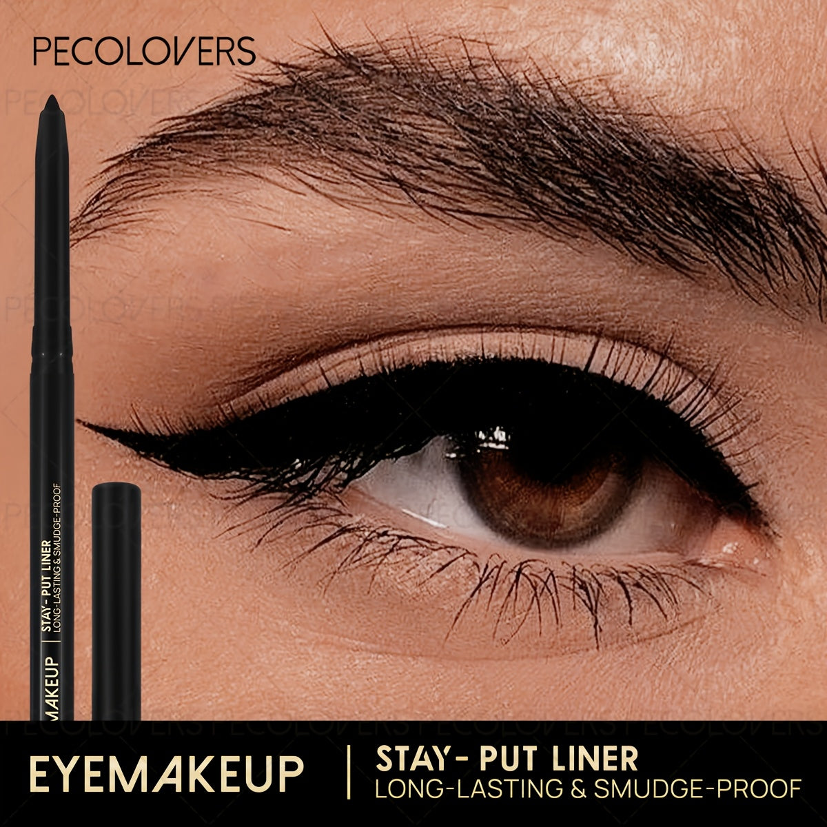 1pc waterproof sweatproof black eyeliner creamy texture long
