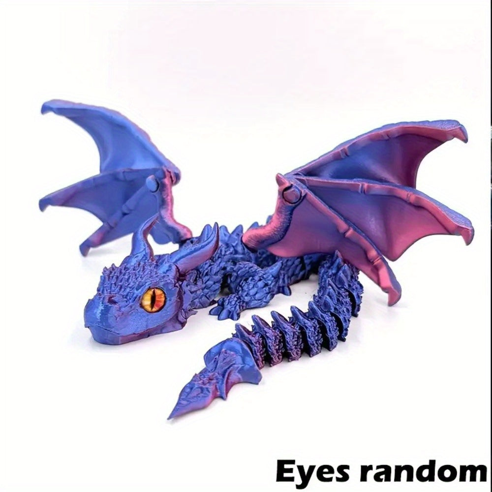 laser holographic 3d printed flying dragon articulated