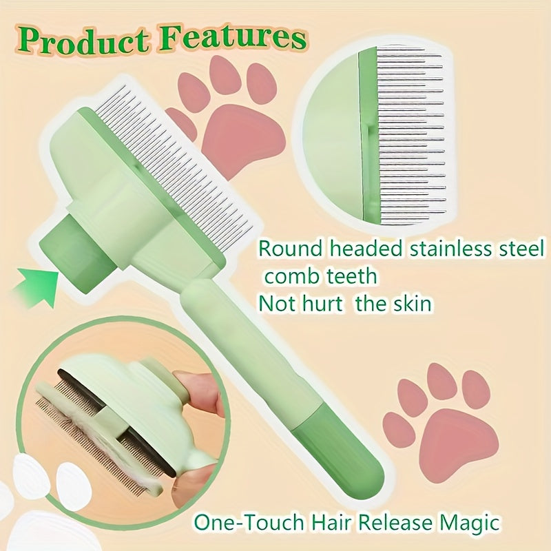 self cleaning pet comb detangling deshedding tool suitable