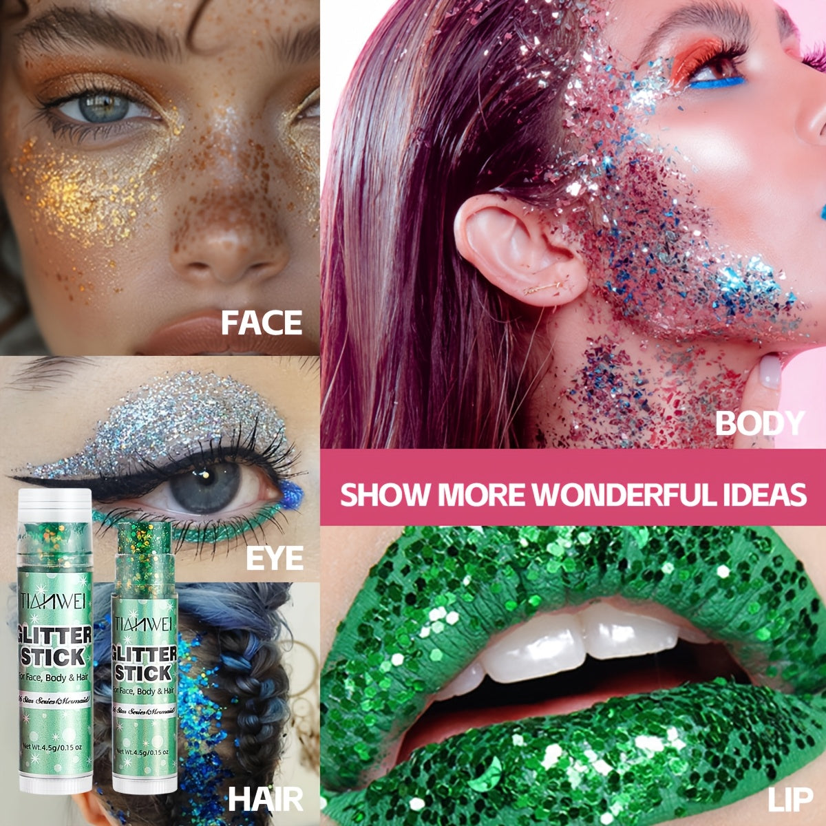 magic party glitter stick set 6pcs   long lasting