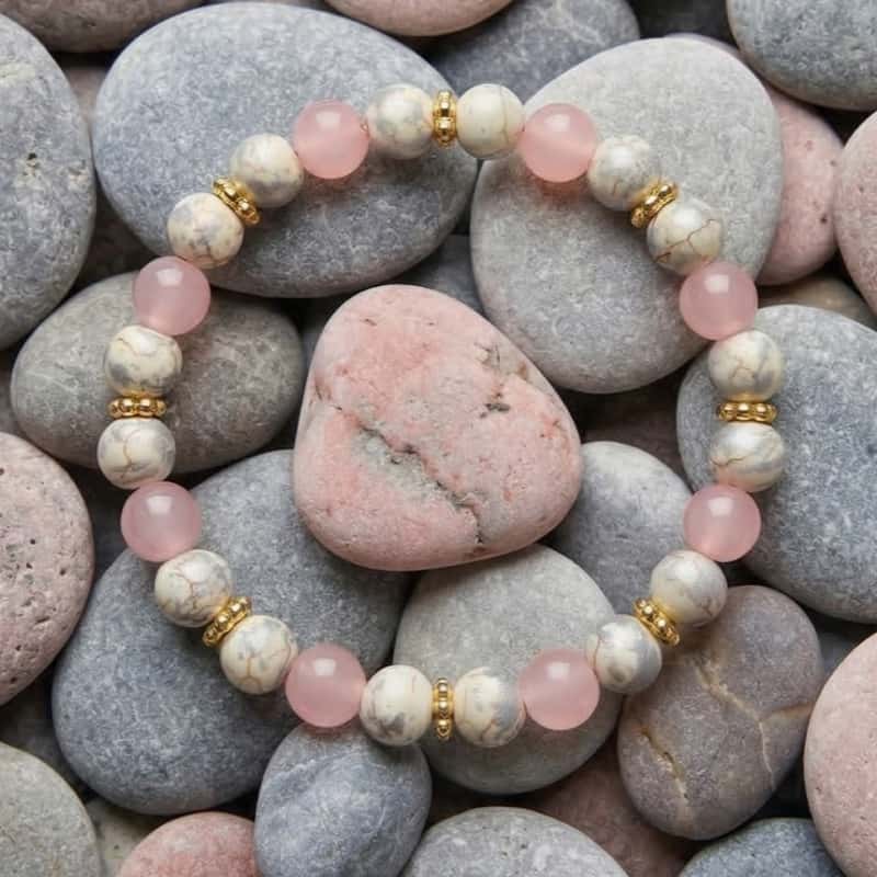 anxiety pink white contrast natural   quartz womens